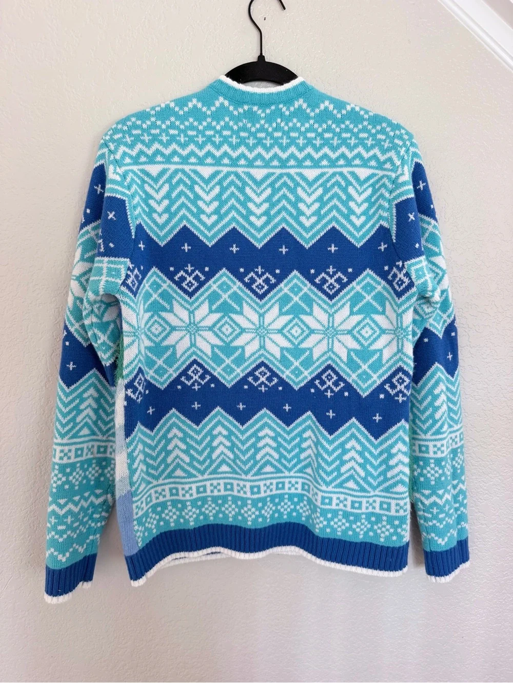 Blizzard Bay Ugly Christmas Sweater - T-Rex Dinosaur Sledding - Men's Medium